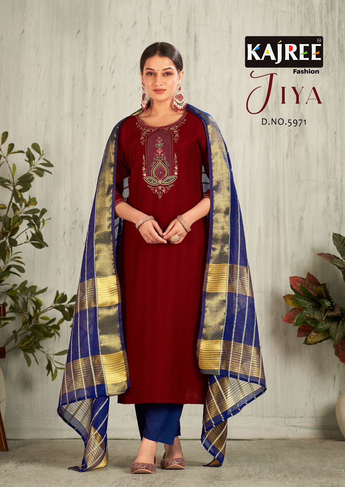 Jiya By Kajree Viscose Embroidery Kurti With Bottom Dupatta Orders In India